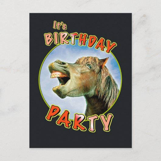 Het is verjaardagsfeestje uitnodiging briefkaart (Voorkant)