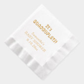 Het is vierling Baby shower Folie Servetten (Rechts)