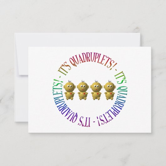 Het is viervoudig! kaart (Voorkant)