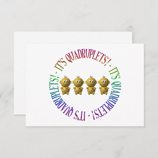 Het is viervoudig! kaart (Voorkant / Achterkant)