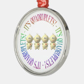 Het is viervoudig! metalen ornament (Links)