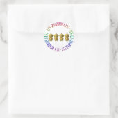 Het is viervoudig! ronde sticker (Tas)