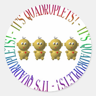 Het is viervoudig! ronde sticker