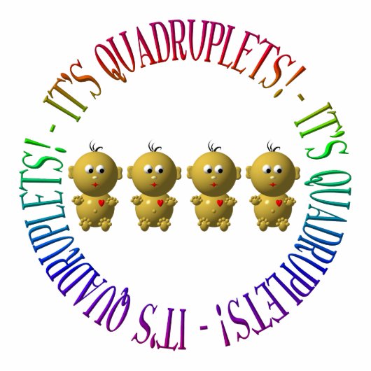 Het is viervoudig! staand fotobeeldje (Voorkant)