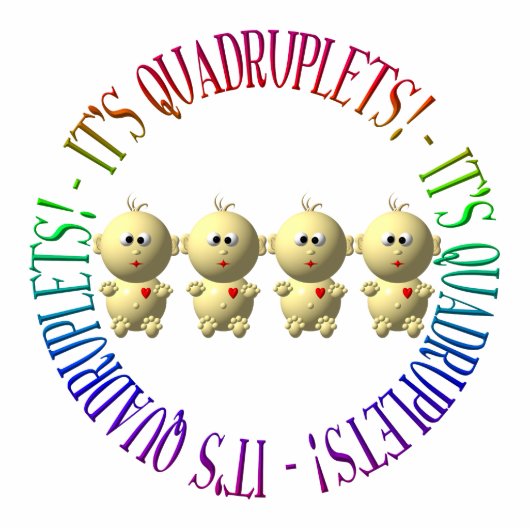 Het is viervoudig! staand fotobeeldje  (Voorkant)