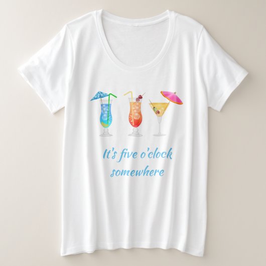 Het is vijf uur op een plek waar t-shirt (Design voorkant)