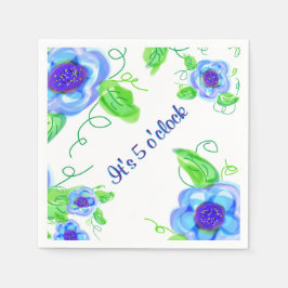 Het is vijf uur servetten