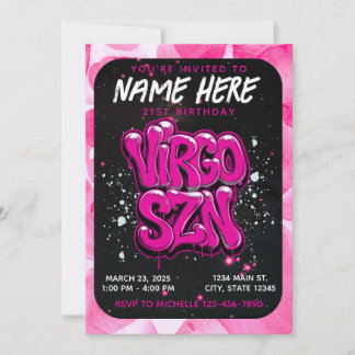 Het is Virgo Seizoen Zodiac Verjaardagsuitnodiging Kaart