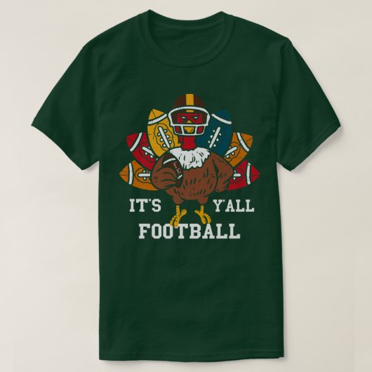 Het is voetbal, jongens voetbal kalkoen grappige d t-shirt (Design voorkant)