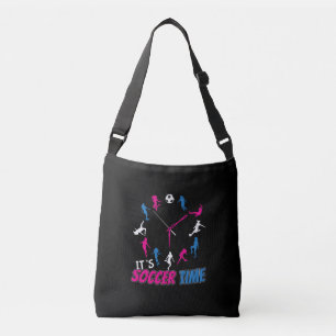 Het is Voetbal Tijd Meisjes Voetbal Quote Crossbody Tas