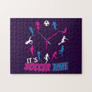 Het is Voetbal Tijd Meisjes Voetbal Quote Legpuzzel