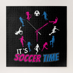 Het is Voetbal Tijd Meisjes Voetbal Quote Legpuzzel