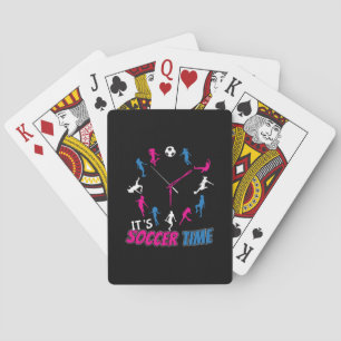 Het is Voetbal Tijd Meisjes Voetbal Quote Pokerkaarten
