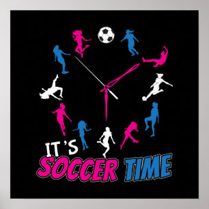 Het is Voetbal Tijd Meisjes Voetbal Quote Poster