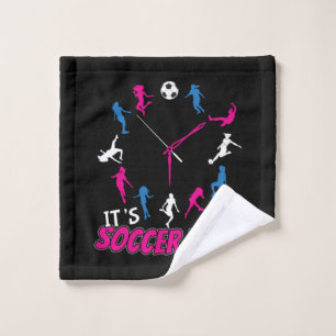 Het is Voetbal Tijd Meisjes Voetbal Quote Washandje
