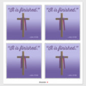 Het is voltooid bijbel citaat sticker (Vel)