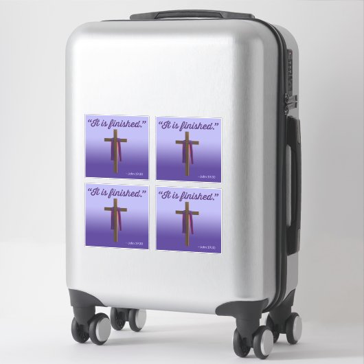 Het is voltooid bijbel citaat sticker (Koffer)