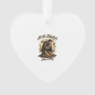Het Is Voltooid Bijbelvers Vintage Christelijk T-S Ornament