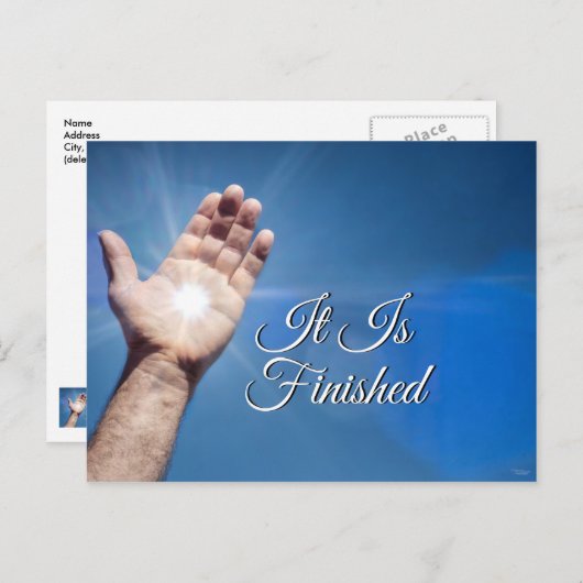 Het is voltooid briefkaart (Voorkant / Achterkant)