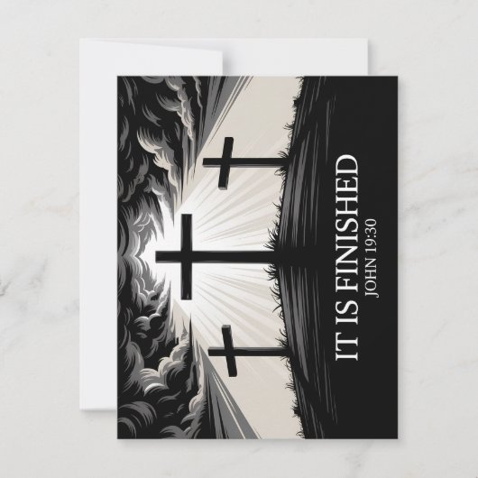 Het Is Voltooid Christelijke Pasen Kaart (Voorkant)