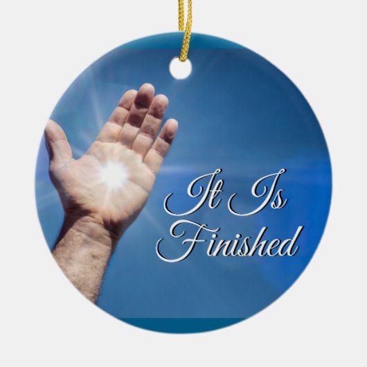 Het is voltooid keramisch ornament (Voorkant)