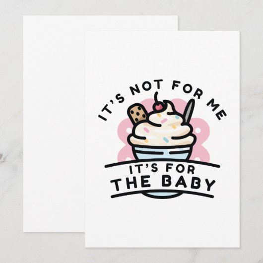 Het is voor de Baby Bedankkaart (Voorkant / Achterkant)