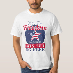 Het is voor de vrijheid dat Christus ons heeft bev T-shirt