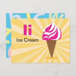 Het is voor Ice Cream - Alphabet Flash Kaart