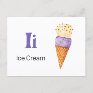 Het is voor Ice Cream - Alphabet Flash Kaart
