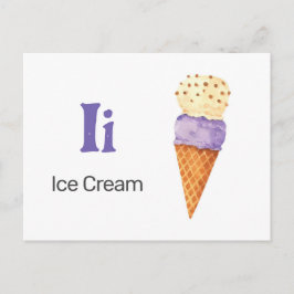 Het is voor Ice Cream - Alphabet Flash Kaart