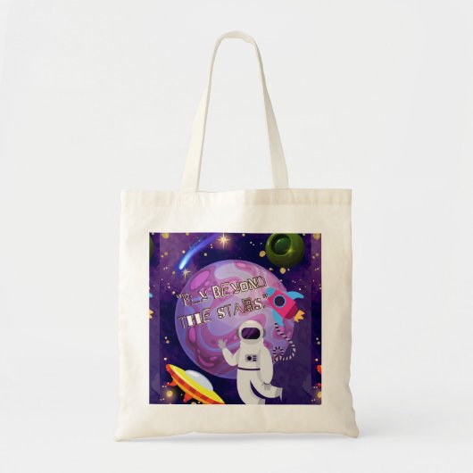 HET IS VOORBIJ DE STERREN, ASTRONAUT TOTE BAG (Voorkant)