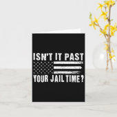 Het is voorbij je gevangenistijd  grappig sarcasti kaart (Gele Bloem)