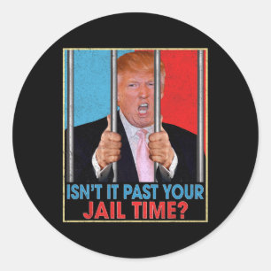 Het is voorbij je gevangenistijd President Anti Tr Ronde Sticker