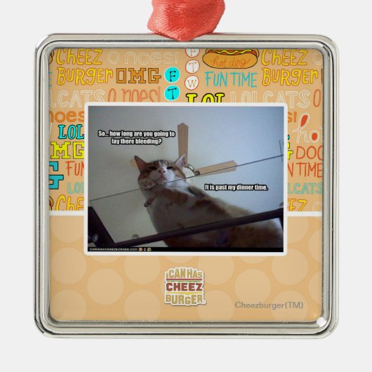 Het is voorbij mijn avondeten metalen ornament (Voorkant)