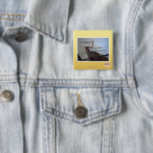 Het is voorbij mijn avondeten vierkante button 5,1 cm (In situ)