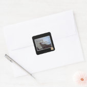 Het is voorbij mijn avondeten vierkante sticker (Envelop)