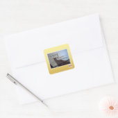 Het is voorbij mijn avondeten vierkante sticker (Envelop)