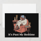 Het is voorbij mijn bedtijd Grappige Slaapbeer Mem Feestdagenkaart (Voorkant / Achterkant)
