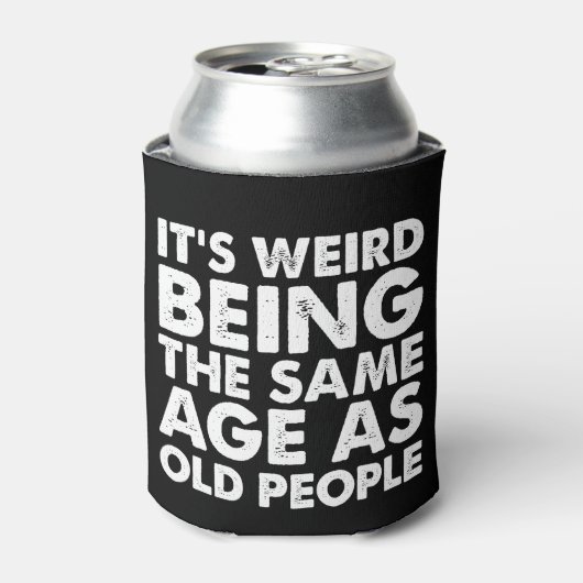 Het is vreemd dat het dezelfde leeftijd heeft als  blikjeskoeler (Blikje Voorkant)