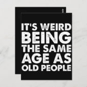 Het is vreemd dat het dezelfde leeftijd heeft als  briefkaart (Voorkant / Achterkant)