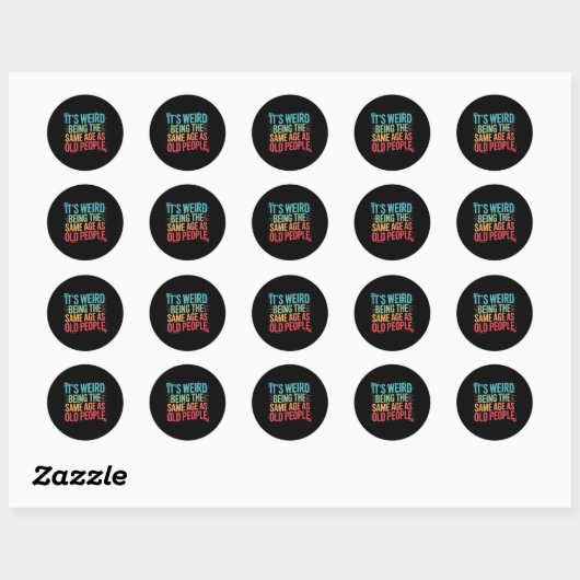 Het is vreemd dat het dezelfde leeftijd heeft als ronde sticker (Vel)