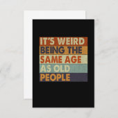 Het is vreemd om dezelfde leeftijd te hebben als o bedankkaart (Voorkant / Achterkant)