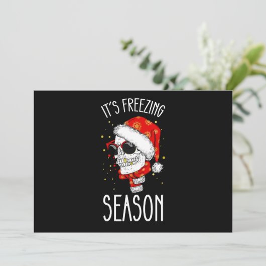 Het is vriesseizoen Winter Sneeuw Kerstvakantie Kaart (Staand voorkant)