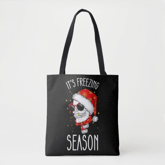 Het is vriesseizoen Winter Sneeuw Kerstvakantie Tote Bag (Voorkant)