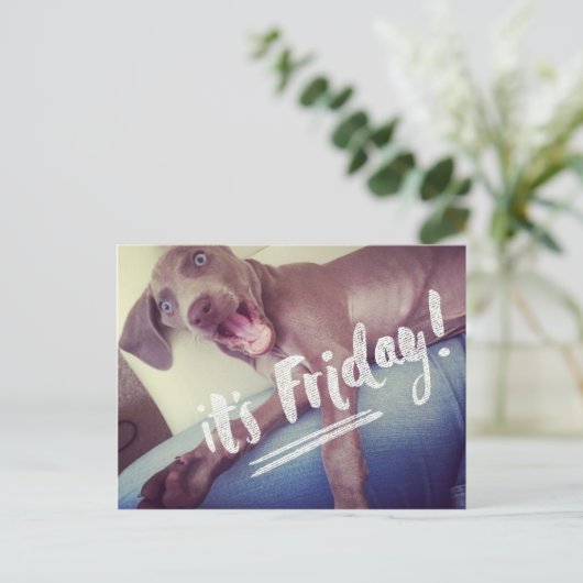 Het is vrijdag! briefkaart (Staand voorkant)