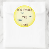 HET IS VRIJDAG DE 13E RONDE STICKER (Tas)