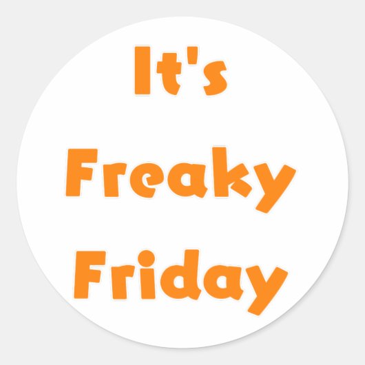 Het is Vrijdag de Dertiende Ronde Sticker (Voorkant)