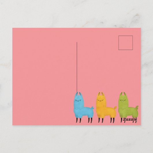 Het is vrijdag Llama Briefkaart (Achterkant)