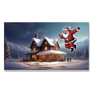 Het is vrolijk kerstontwerp en -kaart magnetisch visitekaartje