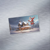 Het is vrolijk kerstontwerp en -kaart magnetisch visitekaartje (Voorbeeld)